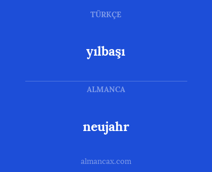 yılbaşı - neujahr