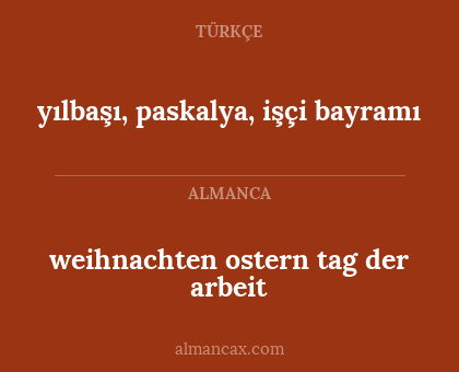 yılbaşı, paskalya, işçi bayramı - weihnachten ostern tag der arbeit