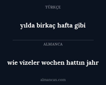 yılda birkaç hafta gibi - wie vizeler wochen hattın jahr