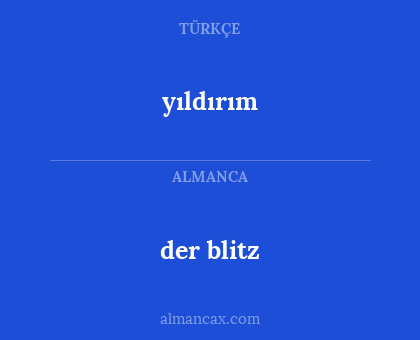 der blitz - yıldırım