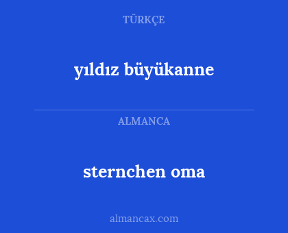 sternchen oma - yıldız büyükanne