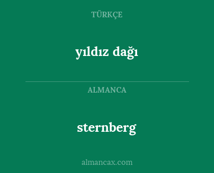 sternberg - yıldız dağı