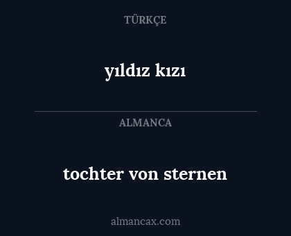 tochter von sternen - yıldız kızı