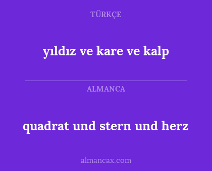 quadrat und stern und herz - yıldız ve kare ve kalp