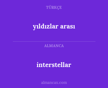 interstellar - yıldızlar arası