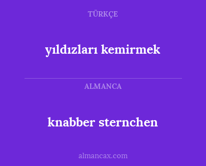 knabber sternchen - yıldızları kemirmek