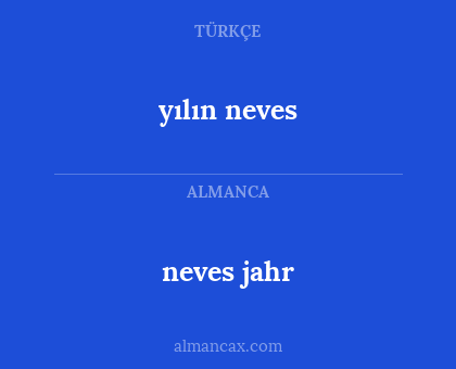 neves jahr - yılın neves