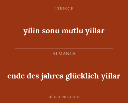 ende des jahres glücklich yiilar - yilin sonu mutlu yiilar