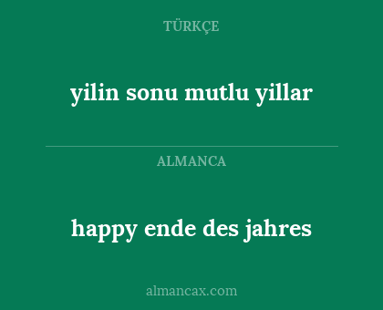 happy ende des jahres - yilin sonu mutlu yillar