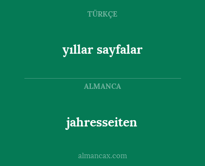 jahresseiten - yıllar sayfalar