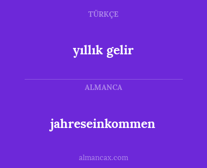 jahreseinkommen - yıllık gelir