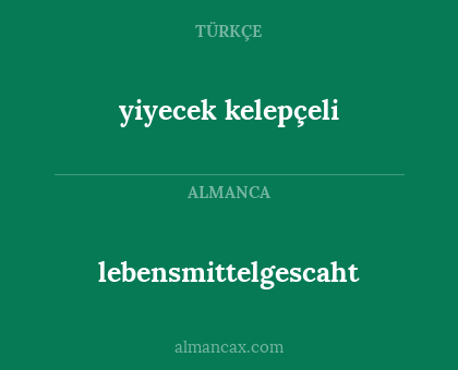 lebensmittelgescaht - yiyecek kelepçeli