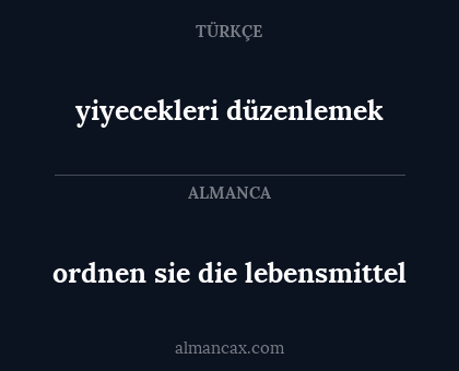 ordnen sie die lebensmittel - yiyecekleri düzenlemek