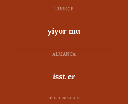 isst er - yiyor mu