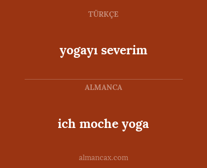 yogayı severim - ich moche yoga