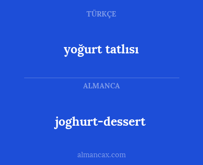 yoğurt tatlısı - joghurt-dessert