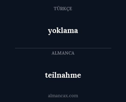teilnahme - yoklama