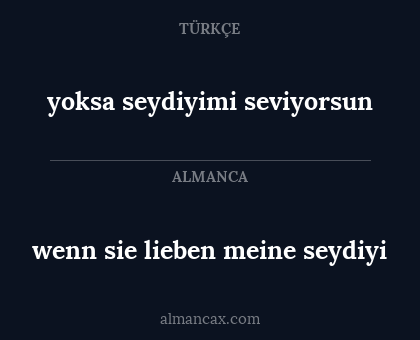 wenn sie lieben meine seydiyi - yoksa seydiyimi seviyorsun