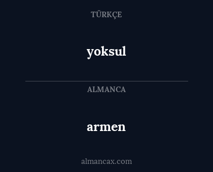 armen - yoksul