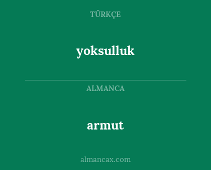 armut - yoksulluk