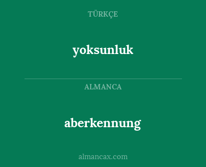 aberkennung - yoksunluk