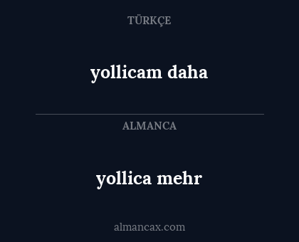 yollica mehr - yollicam daha