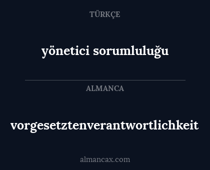 vorgesetztenverantwortlichkeit - yönetici sorumluluğu