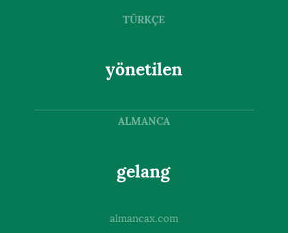 gelang - yönetilen
