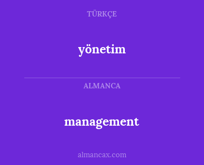 yönetim - management