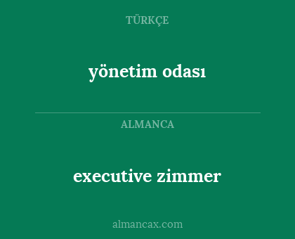 executive zimmer - yönetim odası