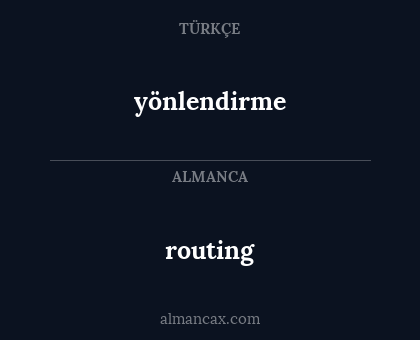 routing - yönlendirme