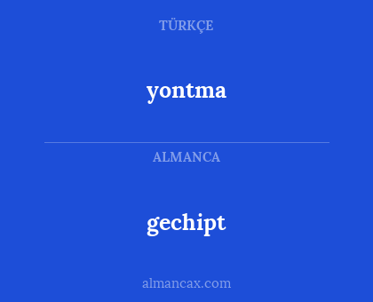 gechipt - yontma