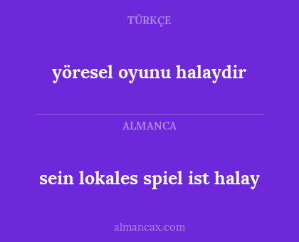 yöresel oyunu halaydir - sein lokales spiel ist halay
