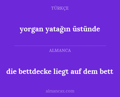 die bettdecke liegt auf dem bett - yorgan yatağın üstünde