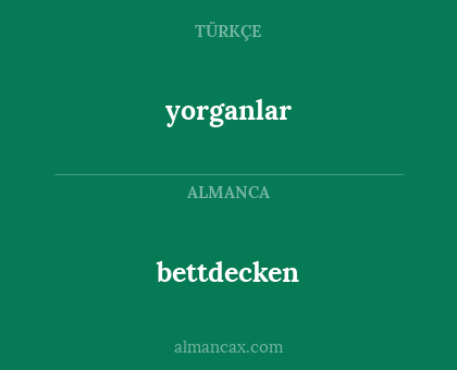 bettdecken - yorganlar