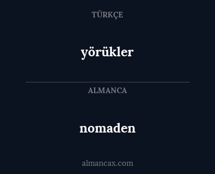yörükler - nomaden