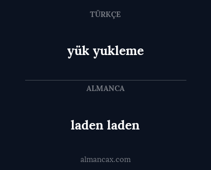 laden laden - yük yukleme