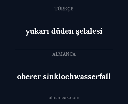 oberer sinklochwasserfall - yukarı düden şelalesi