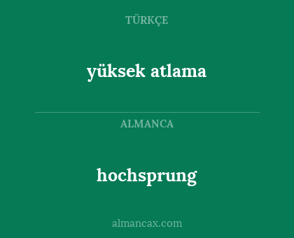 hochsprung - yüksek atlama