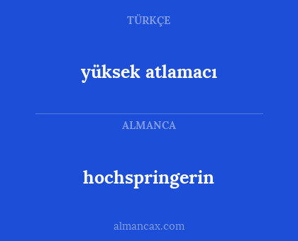 hochspringerin - yüksek atlamacı