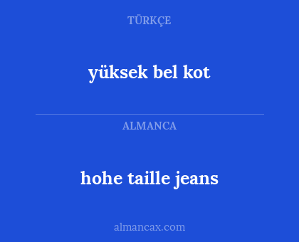 hohe taille jeans - yüksek bel kot