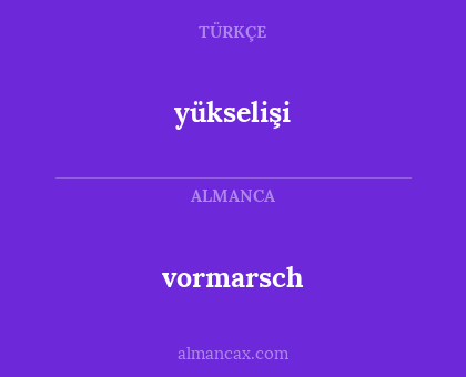 yükselişi - vormarsch