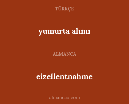 yumurta alımı - eizellentnahme