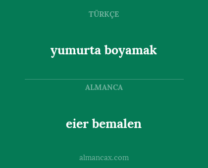 eier bemalen - yumurta boyamak
