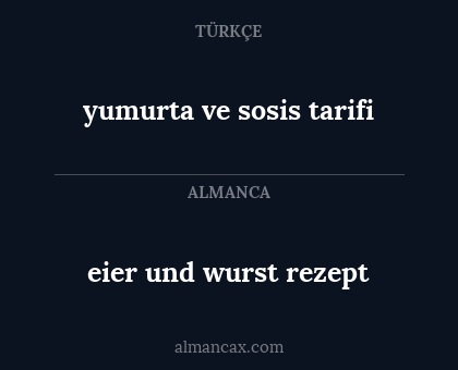 eier und wurst rezept - yumurta ve sosis tarifi