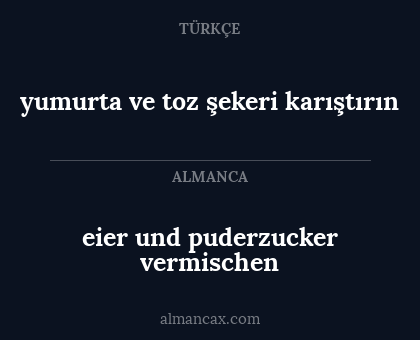 yumurta ve toz şekeri karıştırın - eier und puderzucker vermischen