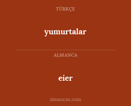 eier - yumurtalar