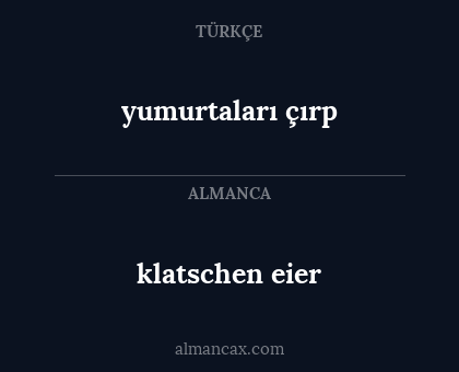 klatschen eier - yumurtaları çırp