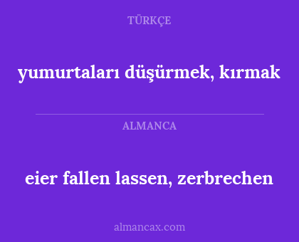 eier fallen lassen, zerbrechen - yumurtaları düşürmek, kırmak