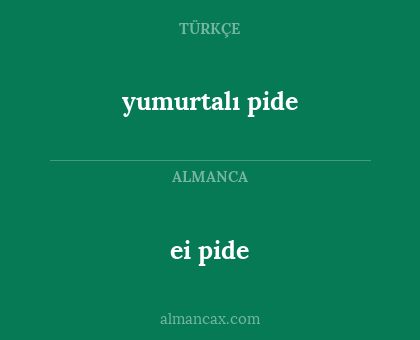 yumurtalı pide - ei pide